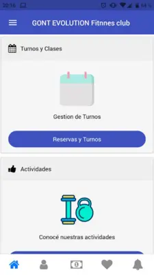 GONT EVOLUTION Fitnnes club android App screenshot 1